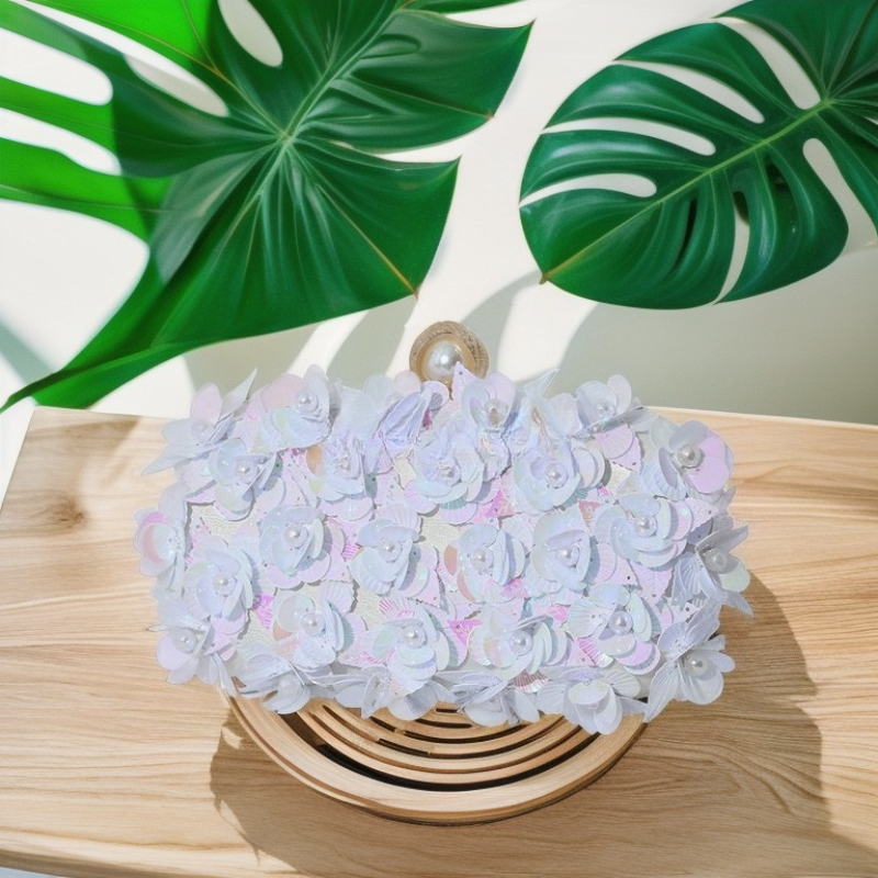Luxury Bags 2026 - 2026 Fashion Handmade Beaded Gradient Flower