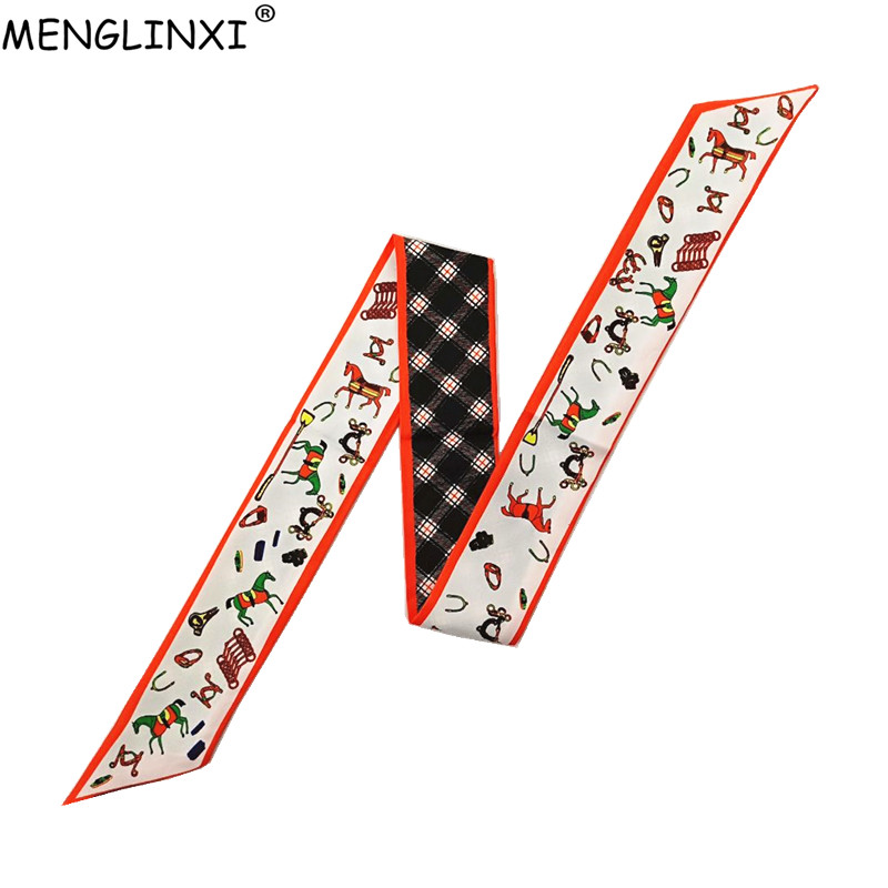 Horse Plaid Skinny Scarf Women - Luxury Bags For Women Brands のレビューと価格