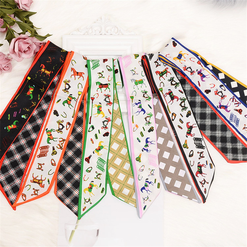 Horse Plaid Skinny Scarf Women - Luxury Bags For Women Brands のレビューと価格