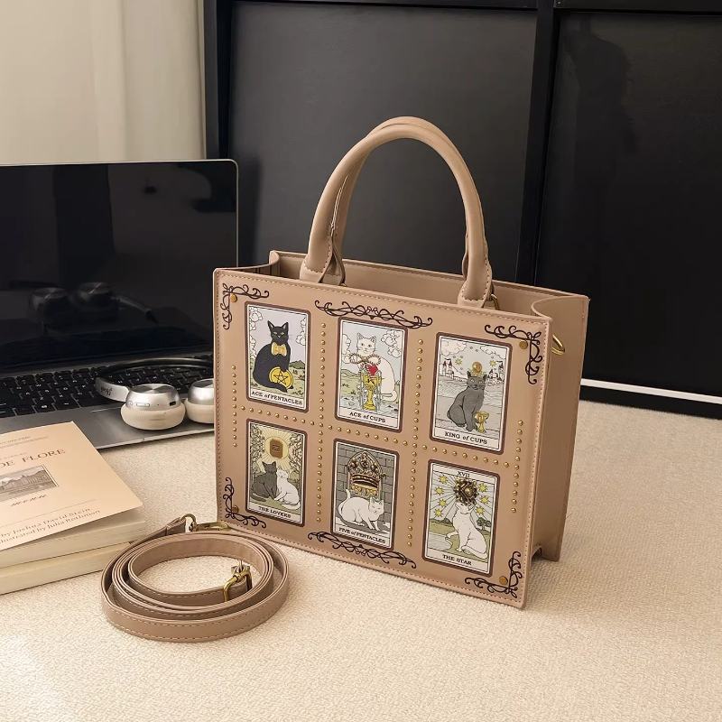 Women'S Tarot Card Cat Print H - Luxury Bags Edit のレビューと価格