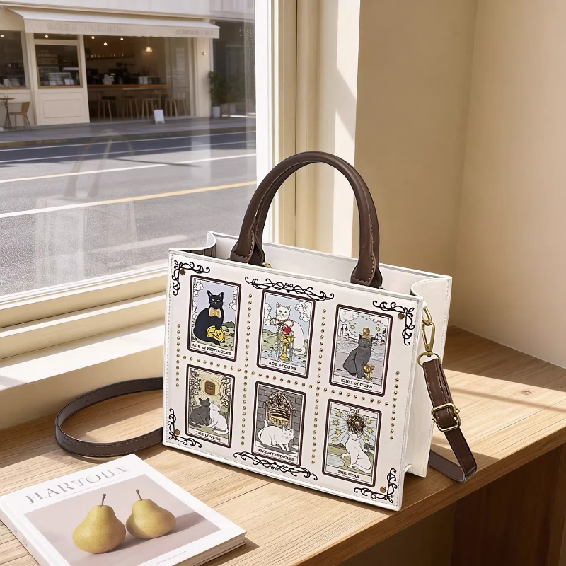 Women'S Tarot Card Cat Print H - Luxury Bags Edit のレビューと価格