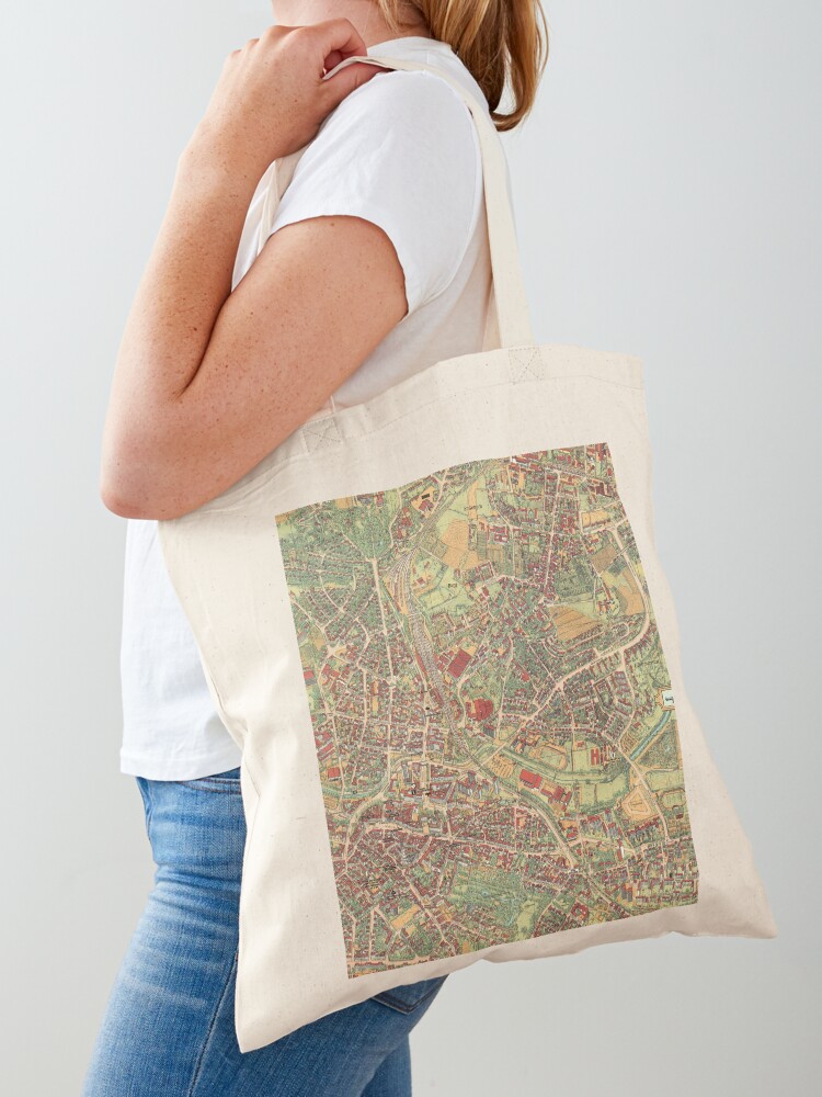 Vintage Map of Bayreuth, Germa - Luxury Bags Germany のレビューと価格
